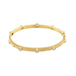CZ Station Omega Bangle Bracelet